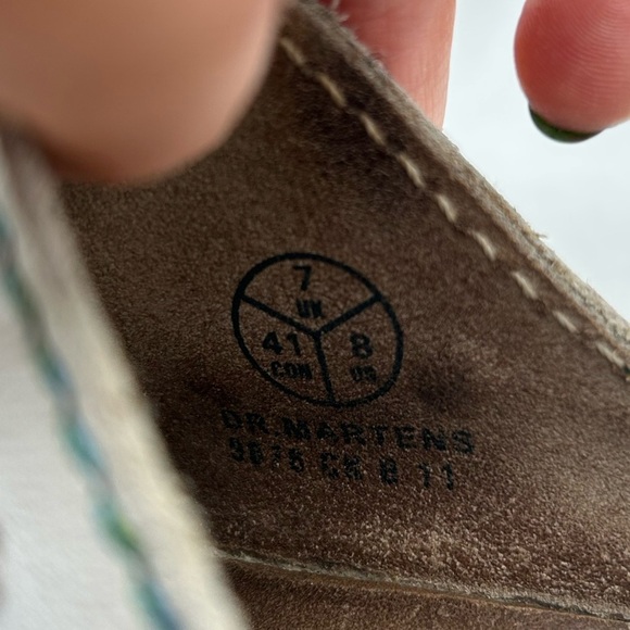 vintage Dr Marten Star Cut Out Studded Slides Made In England RAINBOW STITCHING - Picture 5 of 17